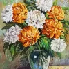 Chrysanthemum In Vase Diamond Painting