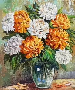 Chrysanthemum In Vase Diamond Painting