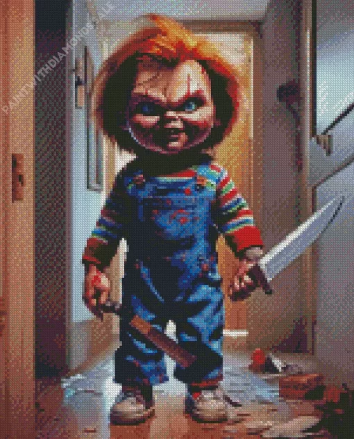 Chucky Doll Diamond Dotz