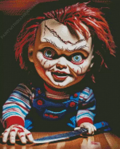 Chucky Doll Movie Diamond Dotz