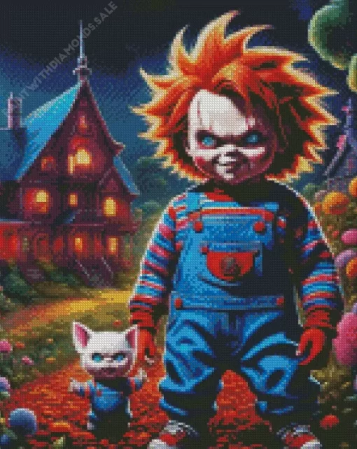 Chucky Horror Film Diamond Dotz