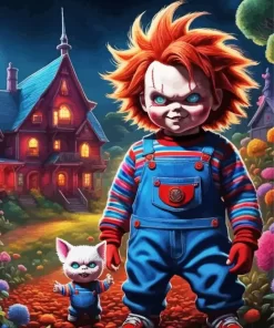 Chucky Horror Film Diamond Paintings