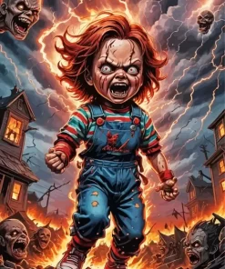 Chucky Horror Movie Diamond Paintings