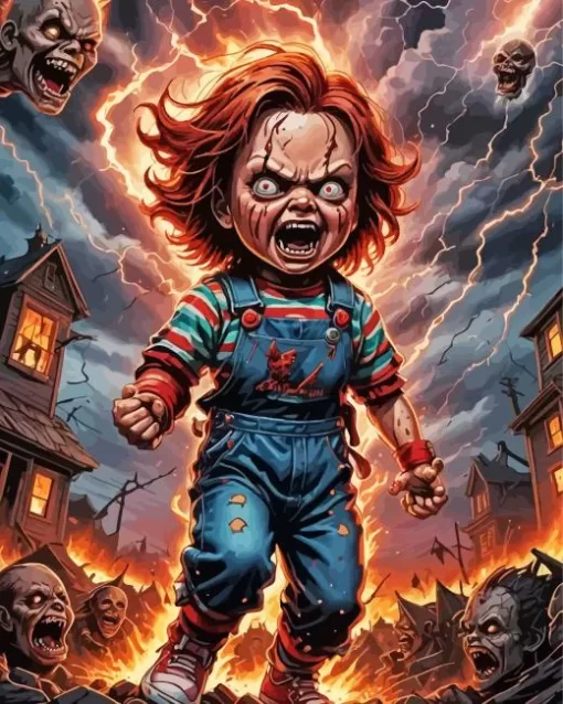 Chucky Horror Movie Diamond Paintings