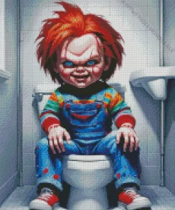 Chucky In Toilet Diamond Dotz