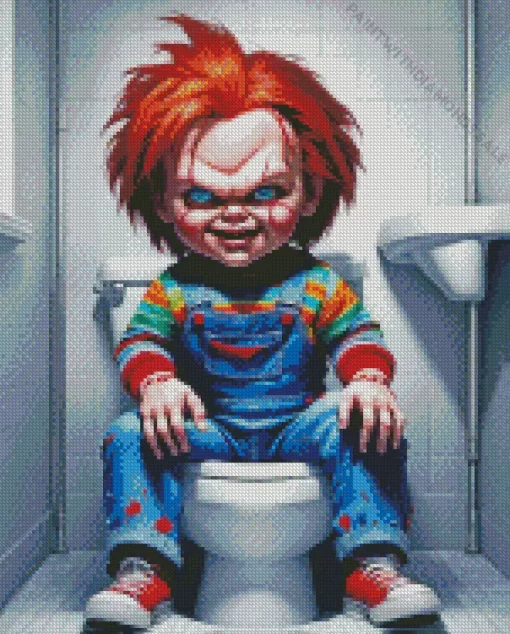 Chucky In Toilet Diamond Dotz