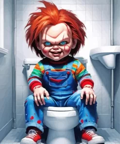 Chucky In Toilet Diamond Paintings