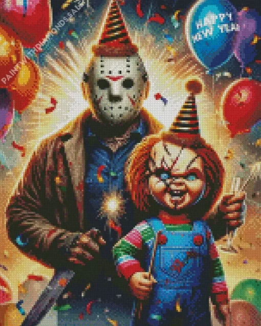 Chucky With Jason Voorhees Diamond Dotz