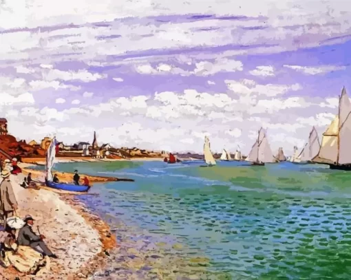 The Regattas at Sainte Adresse Diamond Paintings