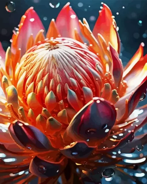 Close Up Protea Diamond Painting