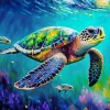 Colorful Sea Turtles Diamond Painting