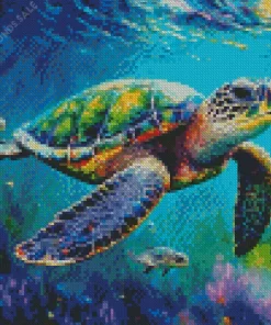 Colorful Sea Turtles Diamond Painting