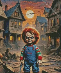 Creepy Chucky Doll Diamond Dotz