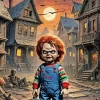 Creepy Chucky Doll Diamond Paintings