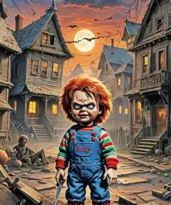 Creepy Chucky Doll Diamond Paintings