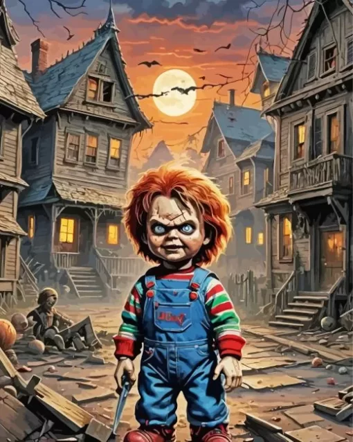 Creepy Chucky Doll Diamond Paintings