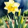 Daffodil Flower Art Diamond Painting