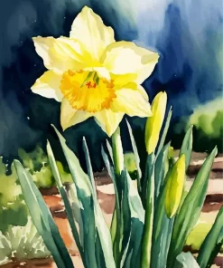 Daffodil Flower Art Diamond Painting