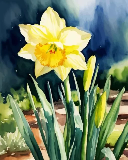 Daffodil Flower Art Diamond Painting