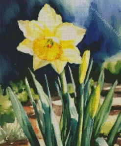 Daffodil Flower Art Diamond Painting