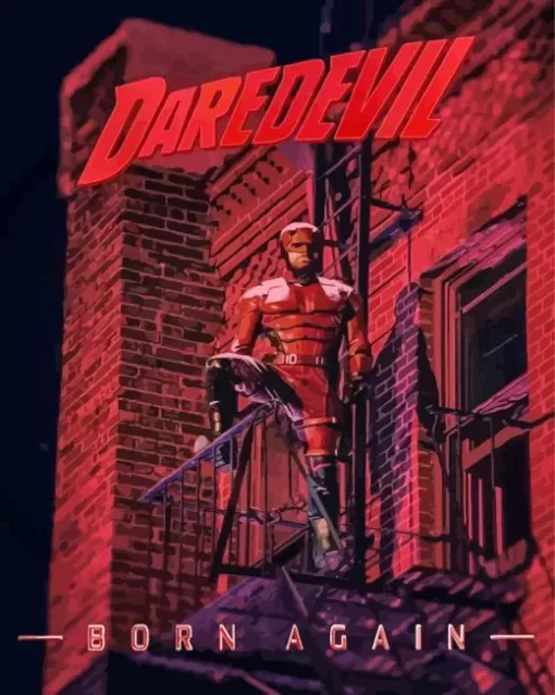 Daredevil Born Again marvel Diamond With Numbers