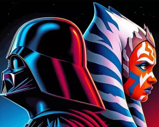 Darth Vader And Ahsoka diamond dotz