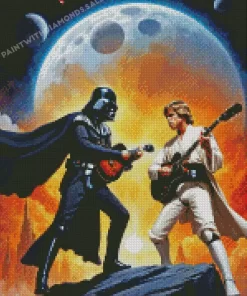 Darth Vader And Luke Playing Guitar diamond paints