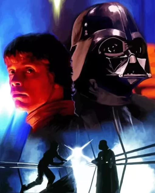 Darth Vader And Luke Skywalker Fight diamond dotz