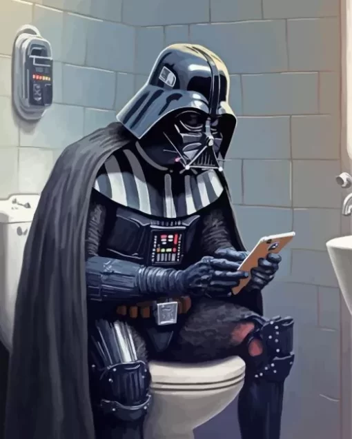 Darth Vader In Toilet diamond dotz