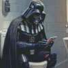 Darth Vader In Toilet diamond paints