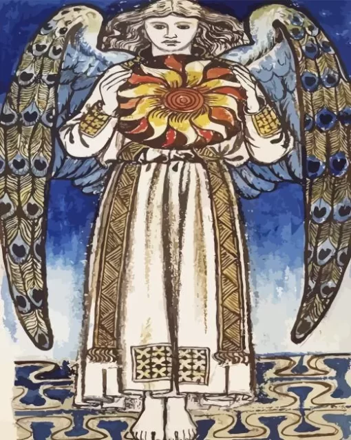 Day Angel Holding A Sun Diamond Paintings