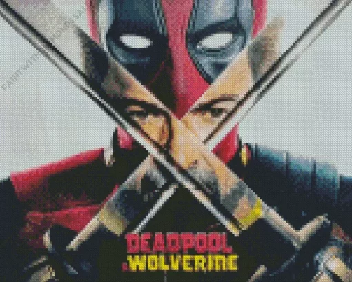 Deadpool 3 Film Poster Diamond Paintings