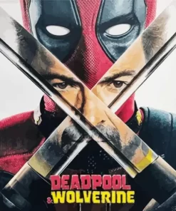 Deadpool 3 Film Poster Diamond With Numbers