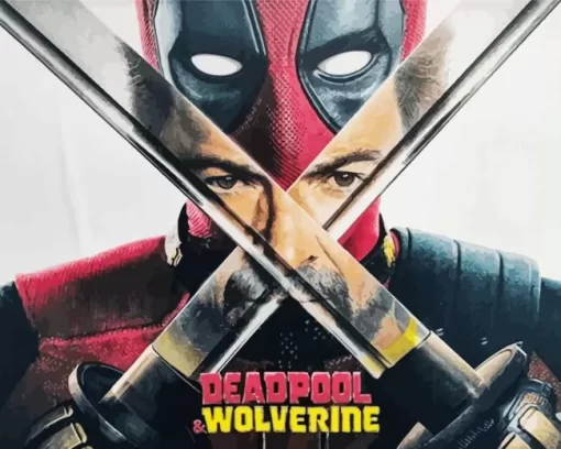 Deadpool 3 Film Poster Diamond With Numbers