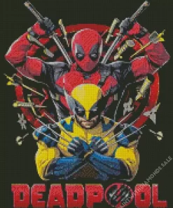 Deadpool 3 Marvel Poster Diamond Paintings