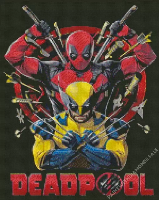 Deadpool 3 Marvel Poster Diamond Paintings