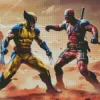 Deadpool vs Deadpool Fight Diamond Paintings