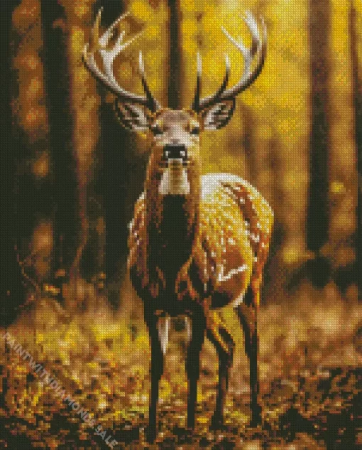 Deer In Autumn Diamond Painting