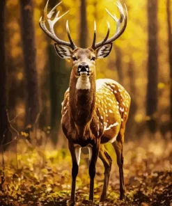 Deer In Autumn Diamond Painting