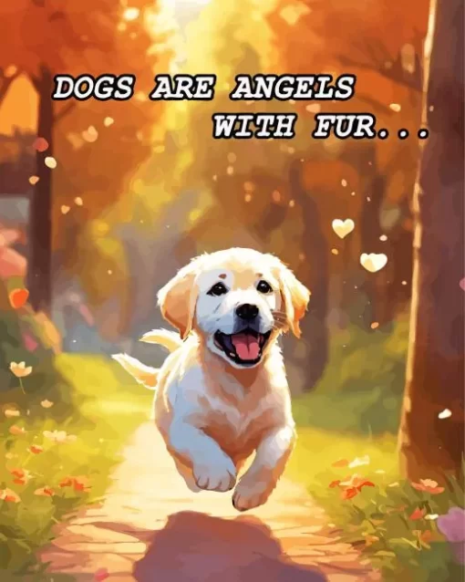 Dogs Are Angels With Fur Diamond Painting