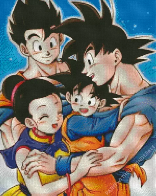 Dragon Ball Goku Family Diamond Dotz