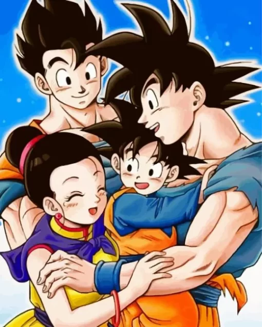 Dragon Ball Goku Family Diamond Paintings