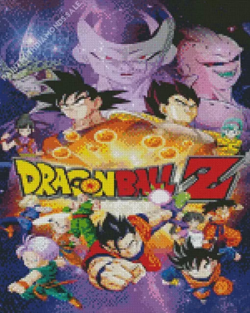 Dragon Ball Z Characters Poster Diamond Paintings