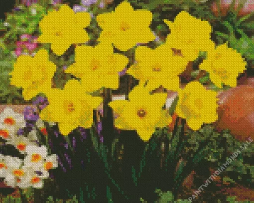 Dutch Master Daffodils Flower Diamond Painting