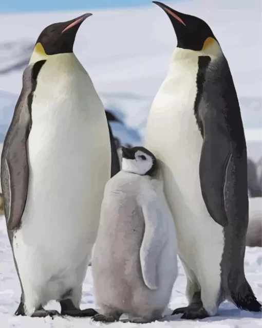 Emperor Penguins Diamond Painting