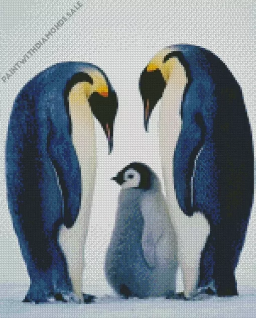 Emperor Penguins Bird Diamond Painting