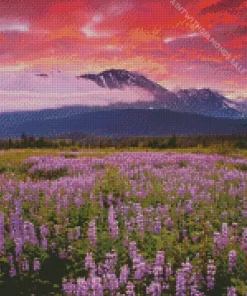 Field Of Lupine Diamond Painting