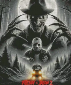 Freddy Vs Jason Poster Diamond Dotz