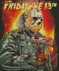 Friday The 13th Horror Movie Poster Diamond Dotz