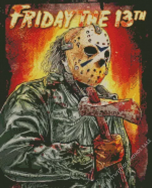 Friday The 13th Horror Movie Poster Diamond Dotz